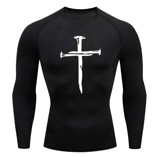 Long Sleeve Compression Shirt Cross